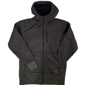 Burton Men's Grey/Green Zip Up Hoodie